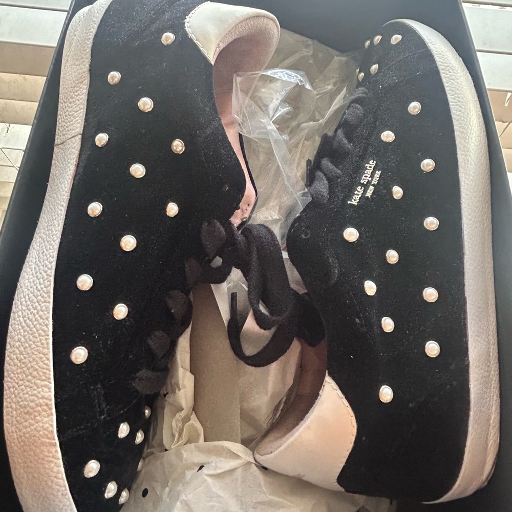 Kate Spade Brigitte Runner Sneakers in Black Multi and Cream